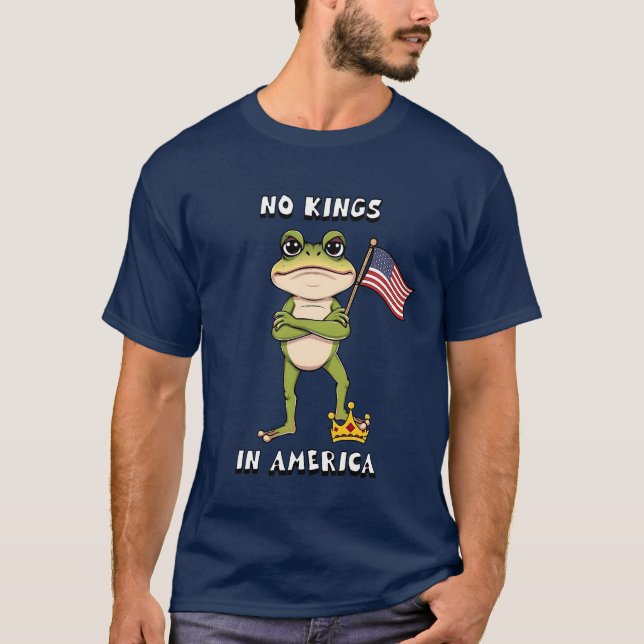 Camiseta No Kings in America Anti-Trump Protest  (Anverso)