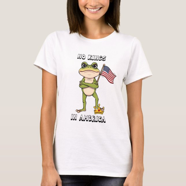 Camiseta No Kings in America Anti-Trump Protest  (Anverso)