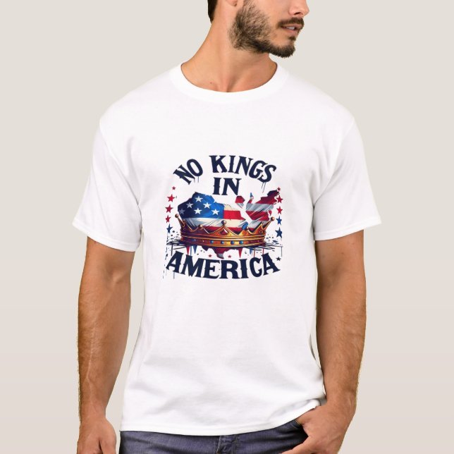 Camiseta No Kings In America Classic Retro Cool (Anverso)