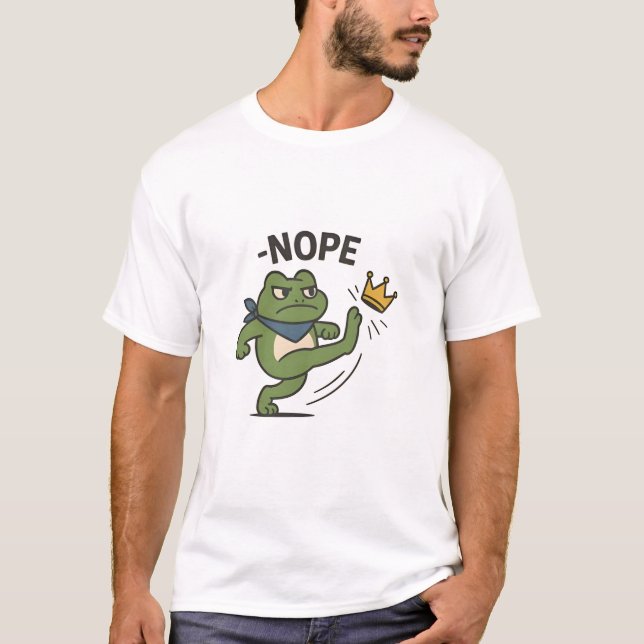 Camiseta No Kings in America Frog No Kings Democracy (Anverso)