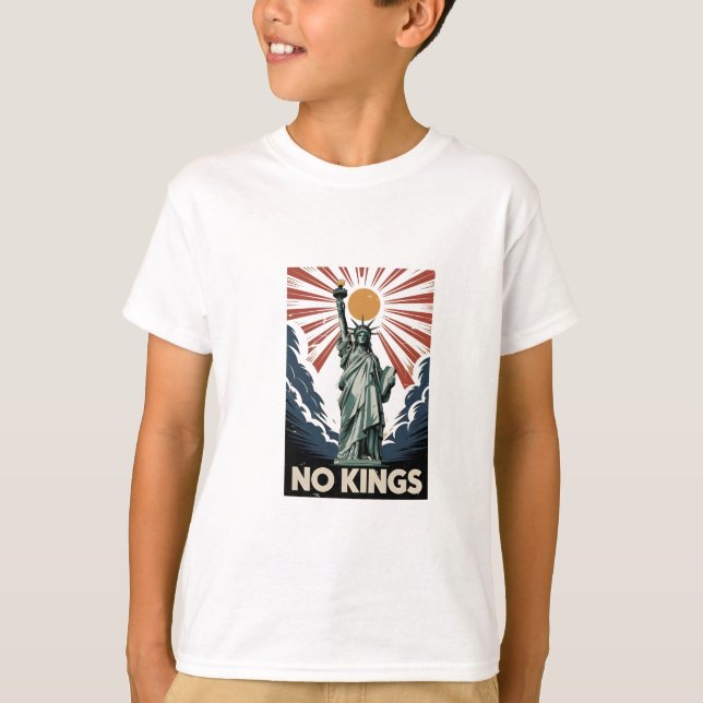 Camiseta No Kings In America Liberity Status USA Democrats  (Anverso)