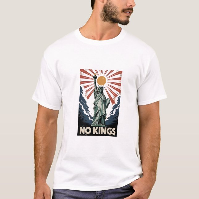 Camiseta No Kings In America Liberity Status USA Democrats  (Anverso)