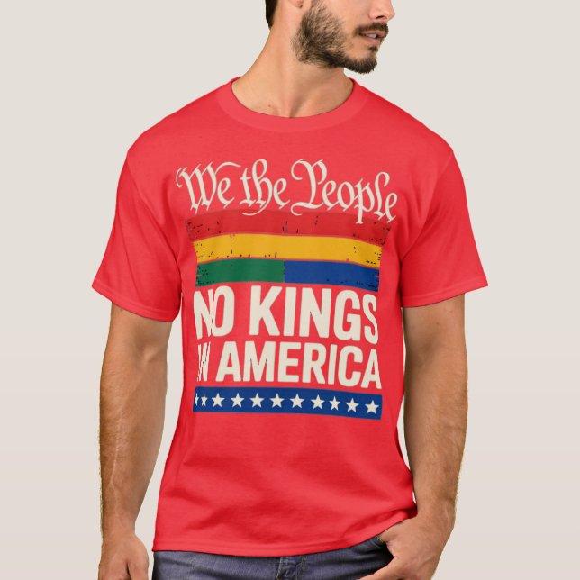 Camiseta No Kings In America We The People Political (Anverso)
