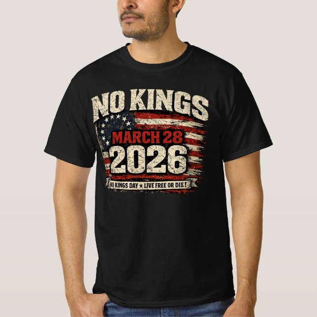 Camiseta No Kings March 28 2026 Protest (Anverso)