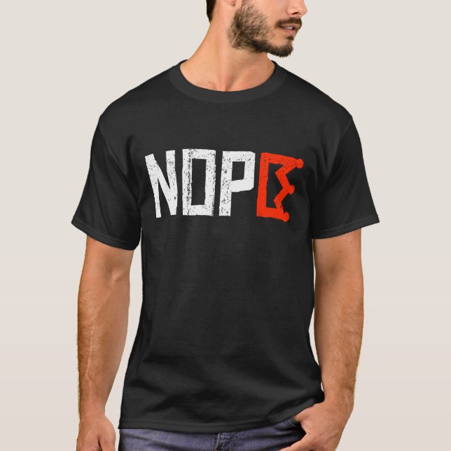 Camiseta No Kings Nope Rótulo de protesta Horizontal Negrit (Anverso)