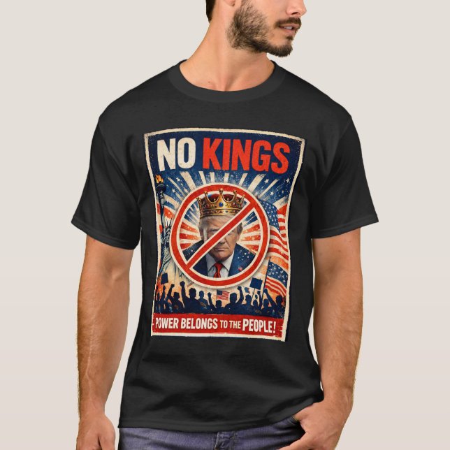 Camiseta No Kings! Power Belongs to the People Protest (Anverso)