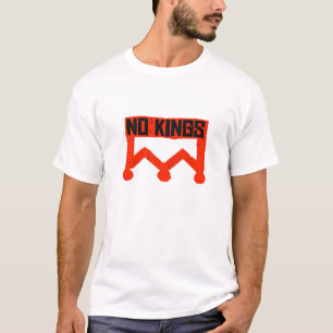 Camiseta No Kings Protest Graphic Grunge Crown  Clásico Ame