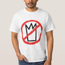 Camiseta No kings protest logo, no hay signo de parada rojo