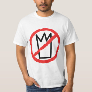 Camiseta No kings protest logo, no hay signo de parada rojo