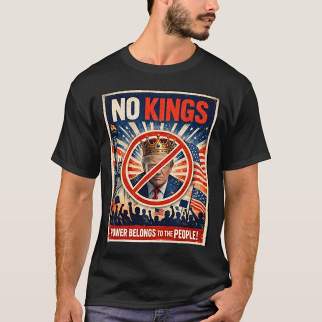 Camiseta No Kings Shirt | Power Belongs to the People! (Anverso)