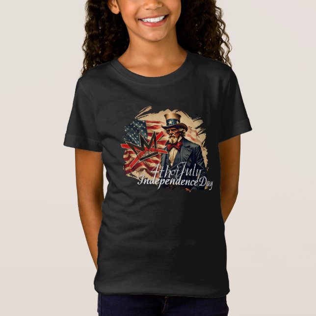 Camiseta No Kings Uncle Sam Independence Day Art (Anverso)
