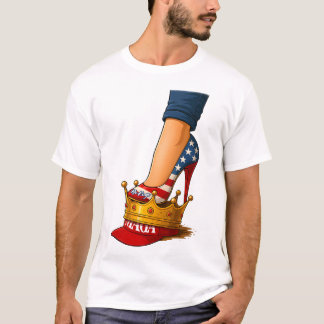 Camiseta No Kings Zapatos de Tacón Alto En Corona