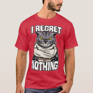 Camiseta No Lamento Nada De Gato Loco Dama Gracioso Gatos L