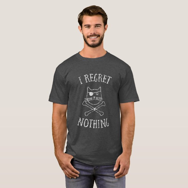 Camiseta No lamento nada gato (Anverso completo)