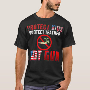 Camiseta No las armas protegen a los niños protegen al prof