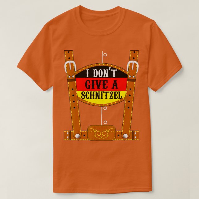 Camiseta No Le Dé Un Schnitzel Funny Oktoberfest Lederho (Diseño del anverso)