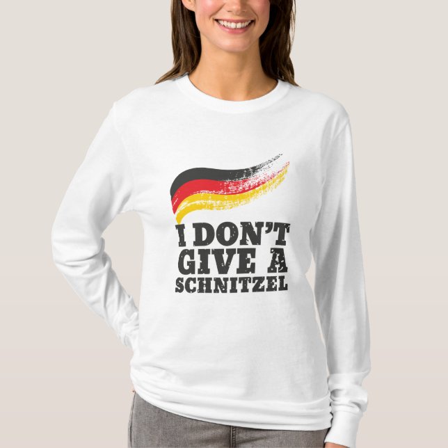 Camiseta No le den a Schnitzel la bandera alemana Oktoberfe (Anverso)