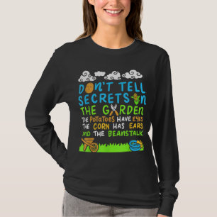 Camiseta No le digas secretos a la G de verduras graciosas