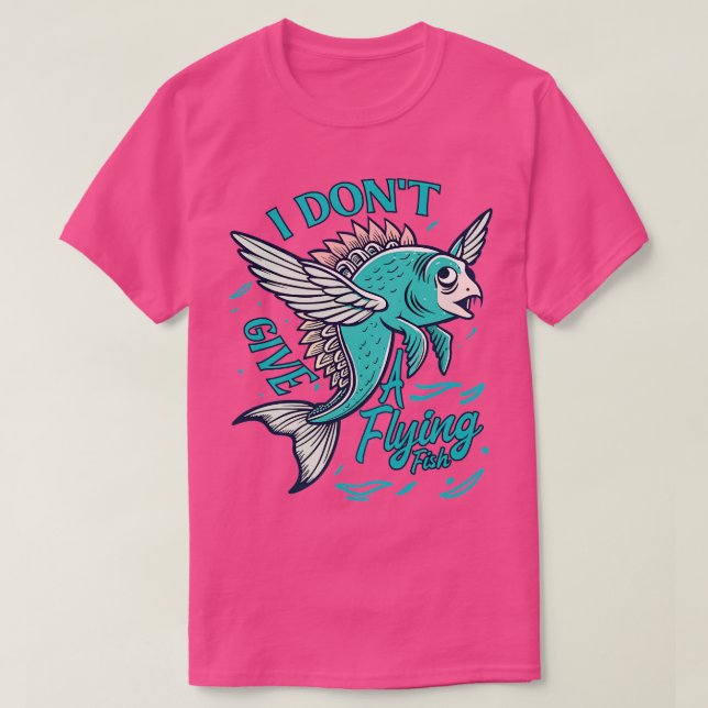 Camiseta no le doy a un pez volador enojado Fish (Diseño del anverso)