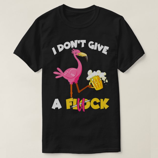 Camiseta No le doy a un rebaño una cerveza Flamingo diverti (Diseño del anverso)