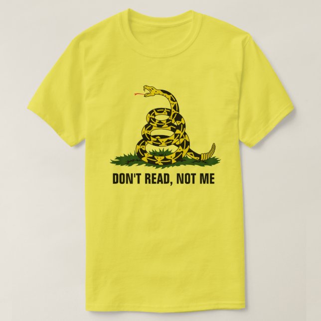 Camiseta No leas, no yo (Diseño del anverso)