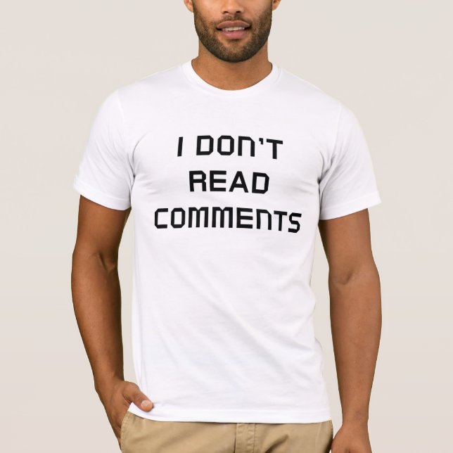 Camiseta No leo comentarios (Anverso)