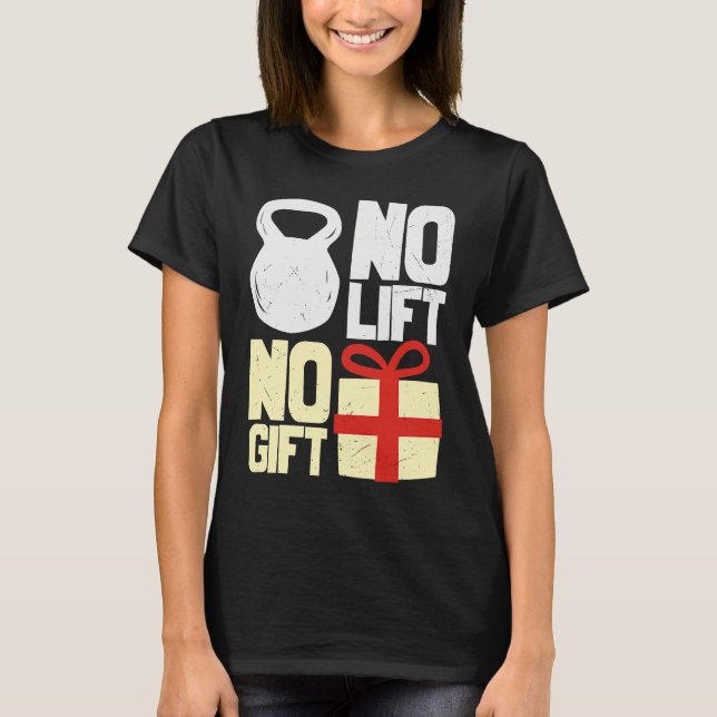 Camiseta No Lift No  Ugly Christmas Santa Gym Workout Graph (Anverso)