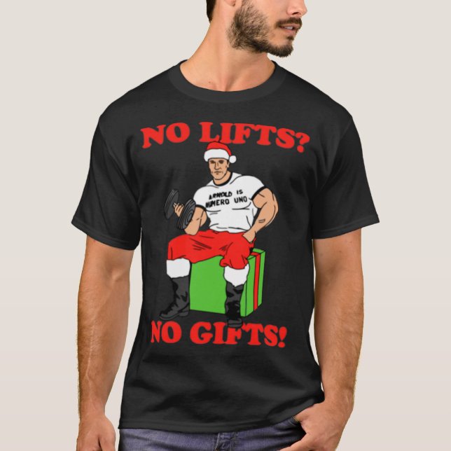 Camiseta No Lifts No Arnold Schwarzenegger Christma  (Anverso)