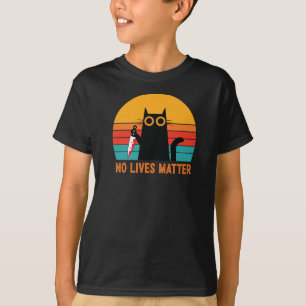 Camiseta No Lives - Funny Pegatina de gatos de Halloween