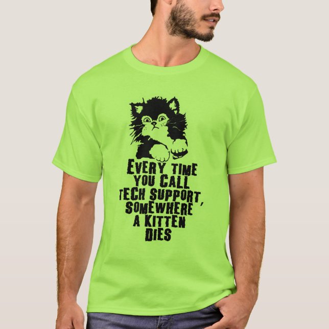 Camiseta No llame el soporte técnico (Anverso)