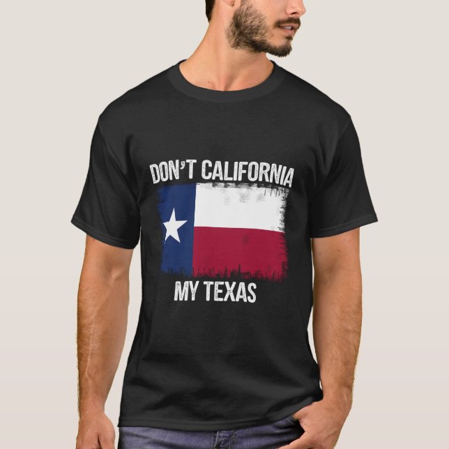 Camiseta No Llames A California Mi Retro De Cartas De Texas (Anverso)