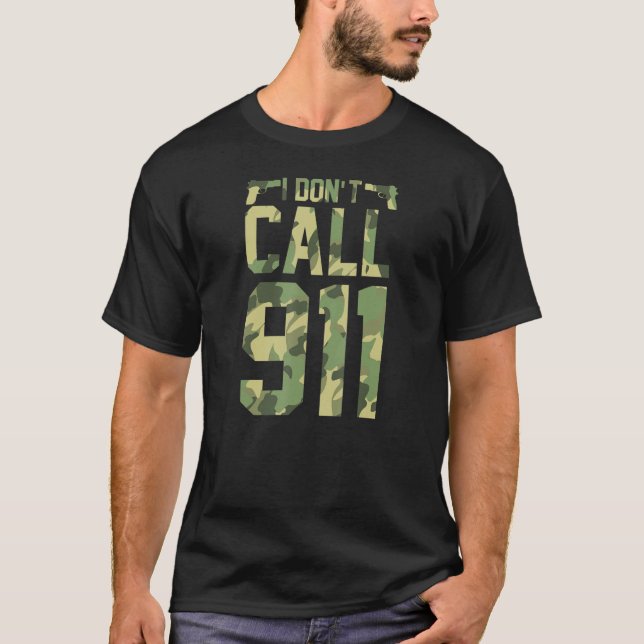 Camiseta No llamo a 911 Pro 2a 2a Rig de Armas de Enmienda (Anverso)
