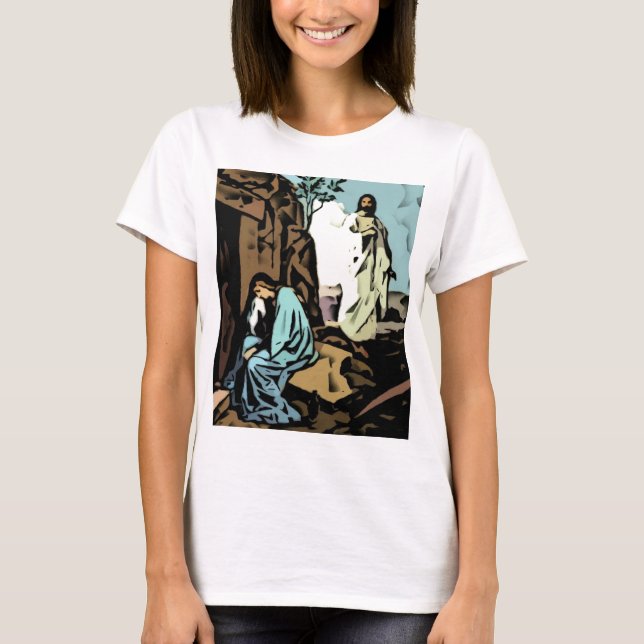 Camiseta No llora, la tumba está vacía (Anverso)