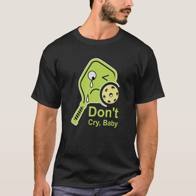 Camiseta No llores bebé Paleta de lima de pickleball lloran (Anverso)
