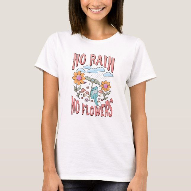 Camiseta No Lluvia No Flor - Flor Inspiradora (Anverso)