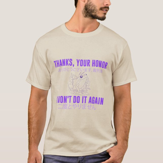 Camiseta No lo haré otra vez Frog (Anverso)