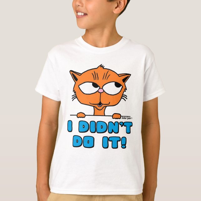 Camiseta ¡NO LO HICE! Personalizado Cat Funny (Anverso)