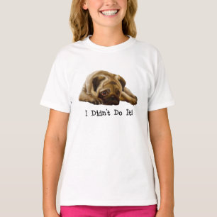 Camiseta ¡No lo hice! Pug Tees para niños