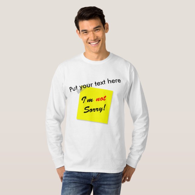 Camiseta No lo siento (Anverso completo)