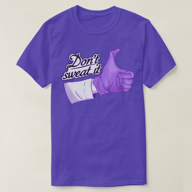 Camiseta No lo sudes morado 1 (Diseño del anverso)