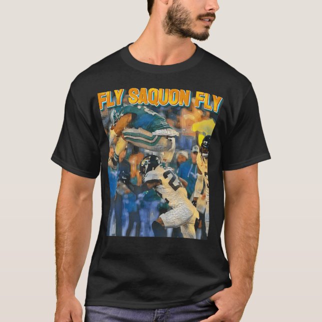 Camiseta No Look Reverse Hurdle - Fly Saquon Fly (Anverso)