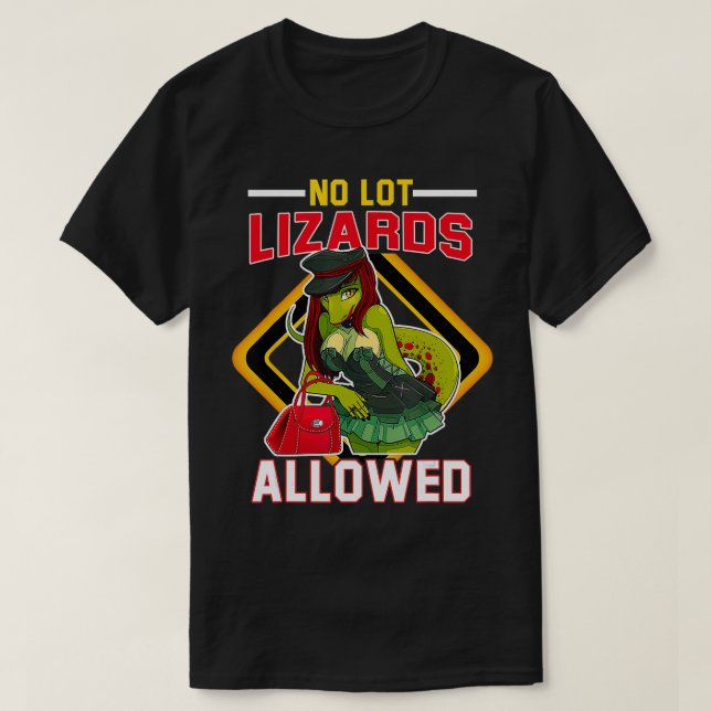 Camiseta No Lot Lizard CB Talk Trucker Diseño (Diseño del anverso)