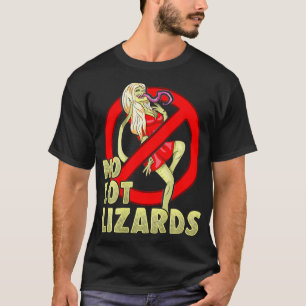 Camiseta No Lot Lizards Mens Truck Driver Dad Trucker Funny