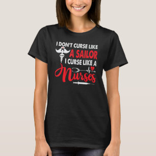 Camiseta No maldigo como un marinero, maldigo como una enfe