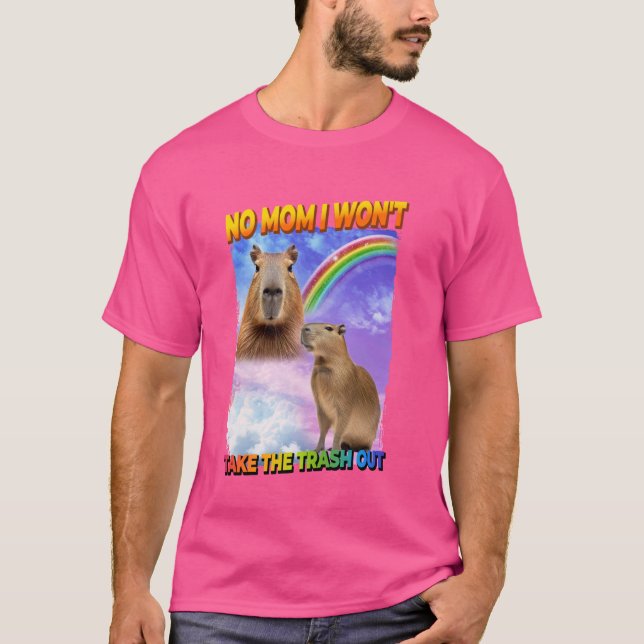Camiseta No, mamá, no voy a sacar la basura del capibara (Anverso)