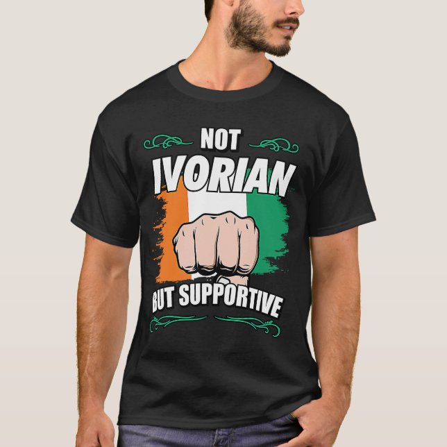 Camiseta No marfileña, pero solidario, turista marfileño (Anverso)