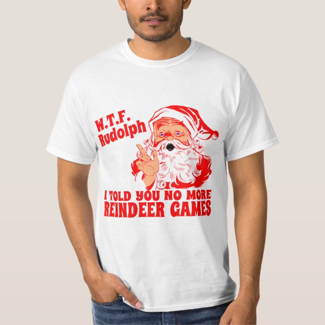 Camiseta No más de juegos del reno (Anverso)