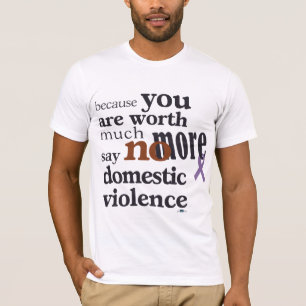 Camiseta No más de violencia en el hogar