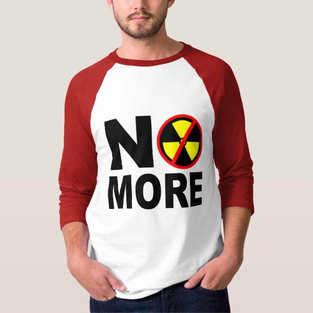 Camiseta No más eslogan de protesta antinuclear (Anverso)