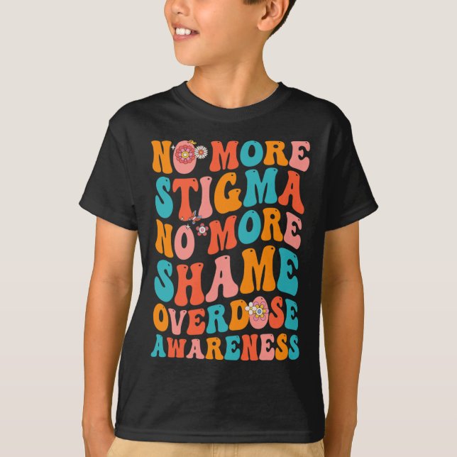 Camiseta No Más Estigma No Más Vergüenza Sobredosis Concien (Anverso)